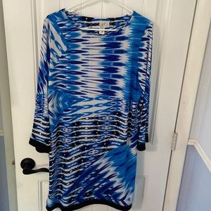 Soho apparel size large blue, black, & white dress